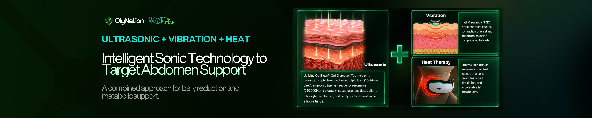 Ultrasonic, vibration, heat detail